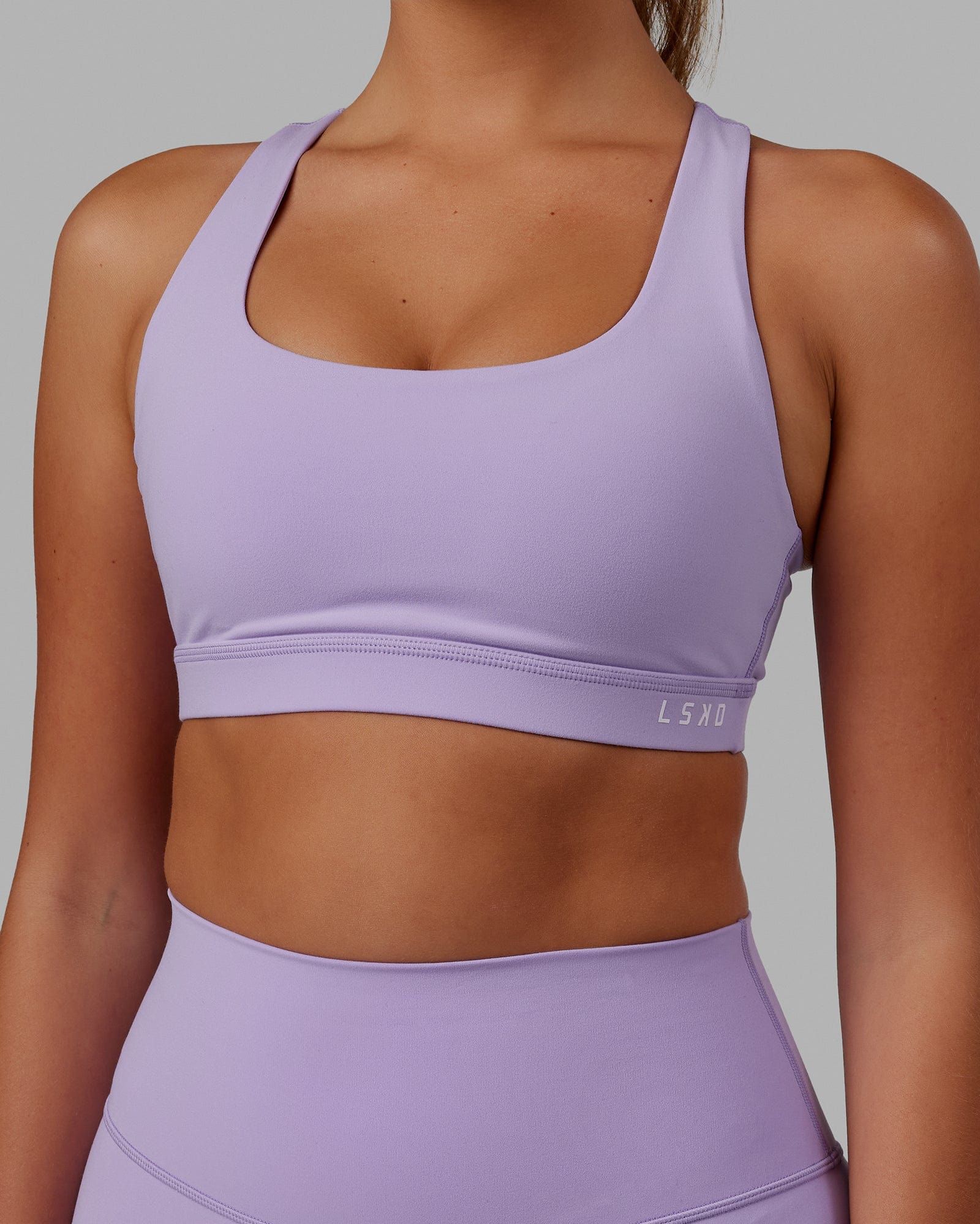 Base Sports Bra - Pale Lilac sold by LSKD product image thumbnail 4