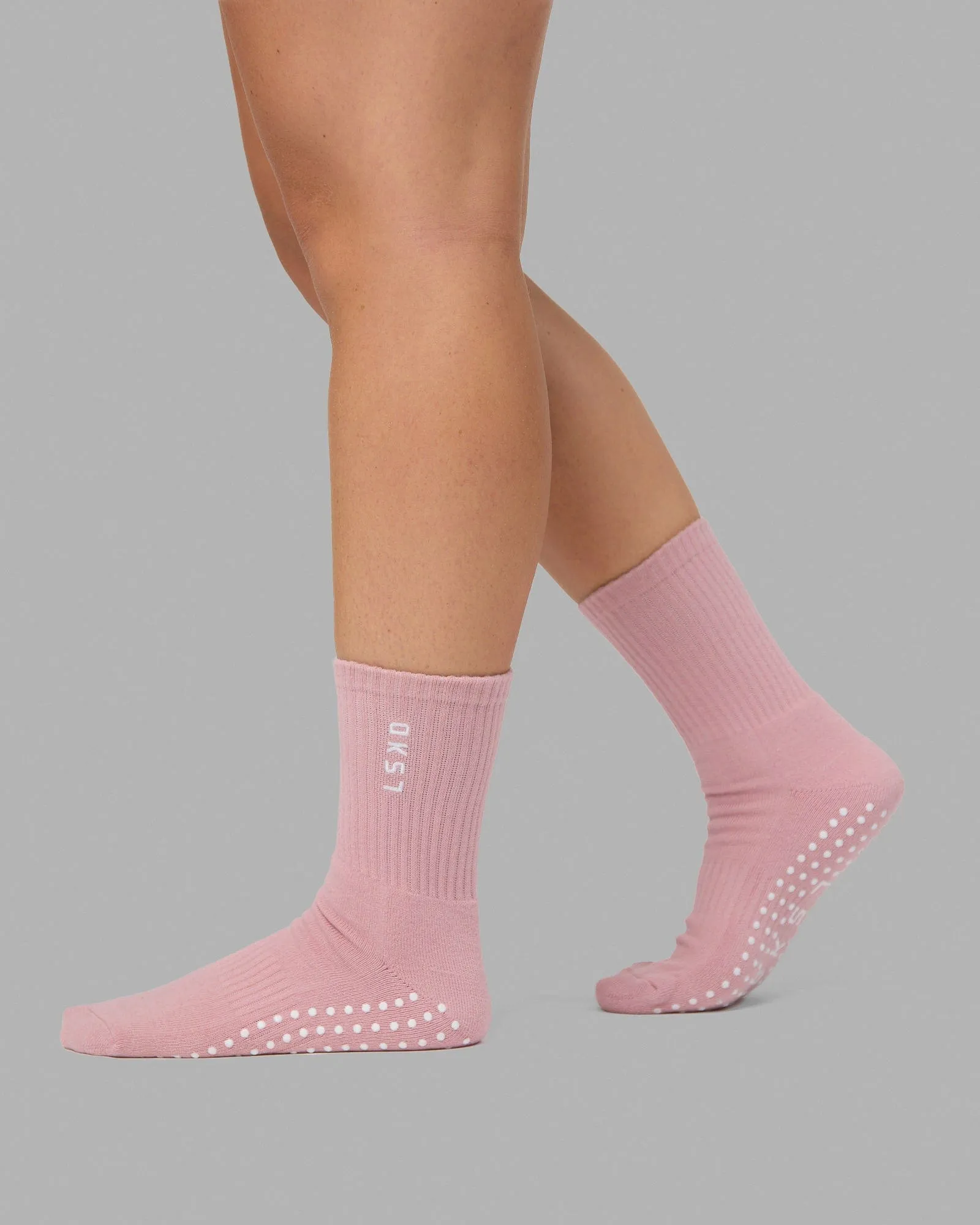 Signal Pilates Socks - Muted Pink-White sold by LSKD