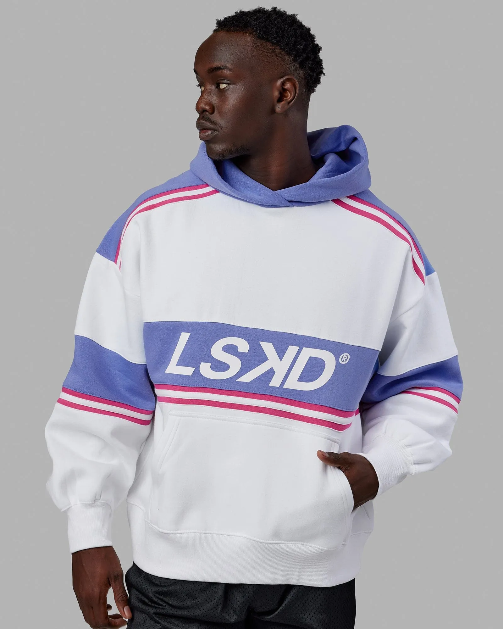 Unisex A-Team Hoodie Oversize - White-Cornflower Blue sold by LSKD product image thumbnail 5