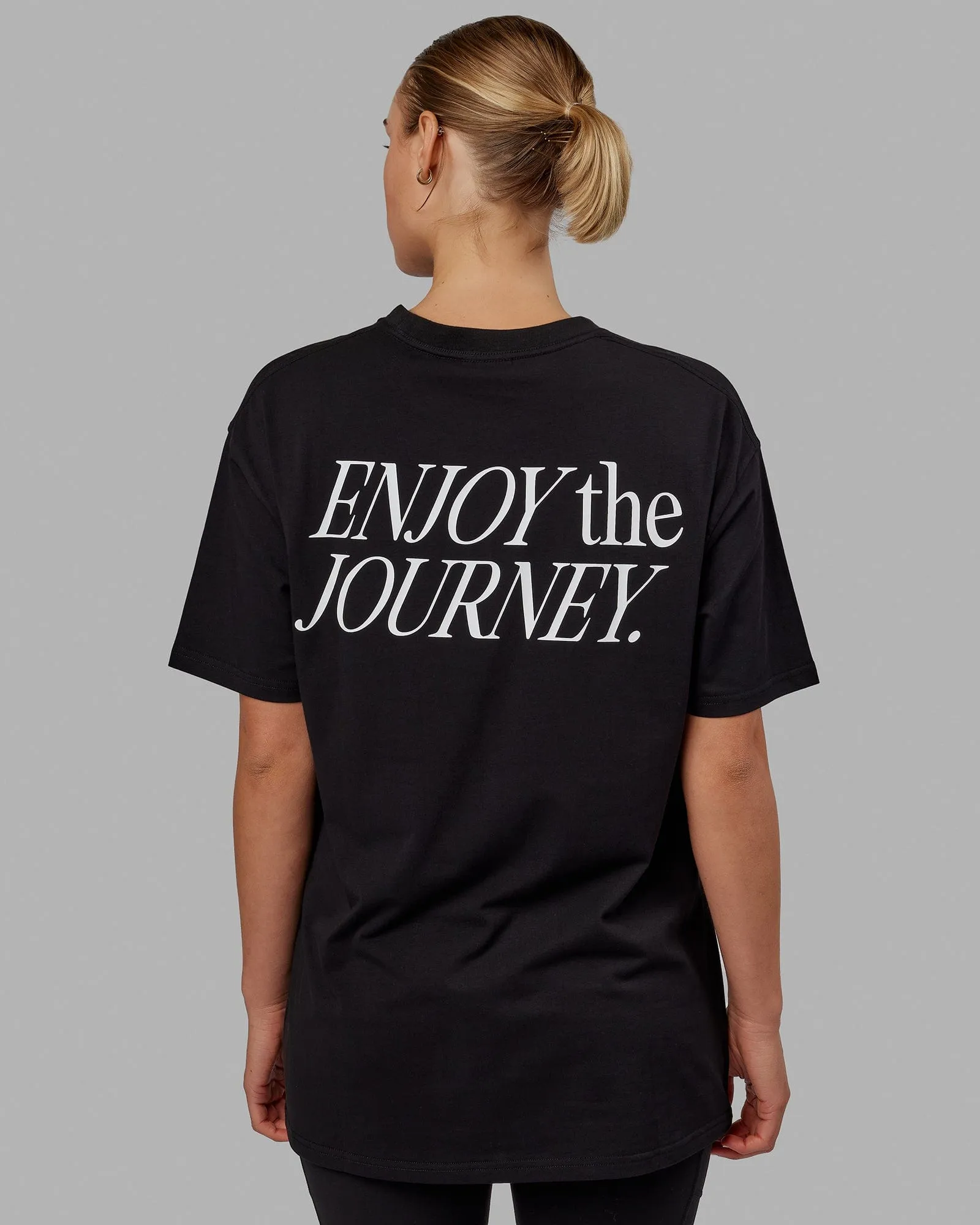 Unisex VS1 FLXCotton Tee Oversize - Black-White sold by LSKD product image thumbnail 2