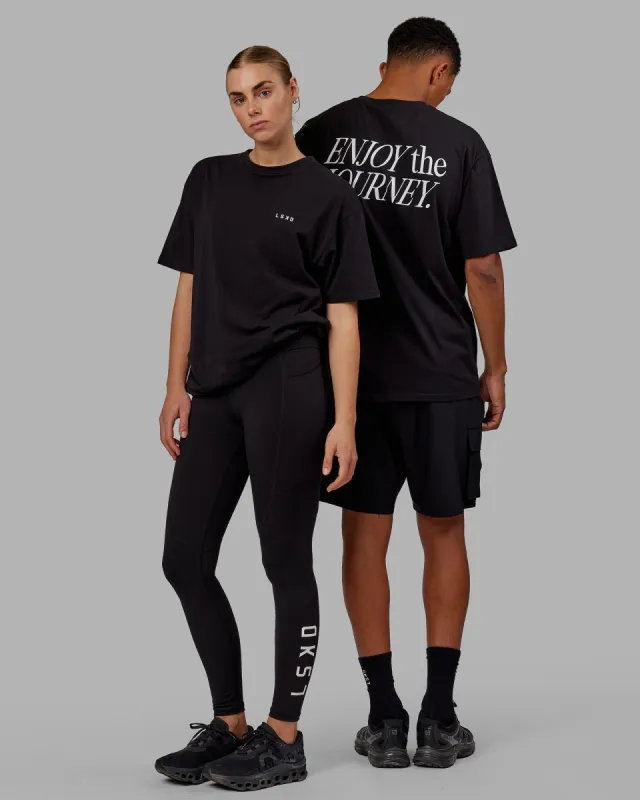 Unisex VS1 FLXCotton Tee Oversize - Black-White sold by LSKD