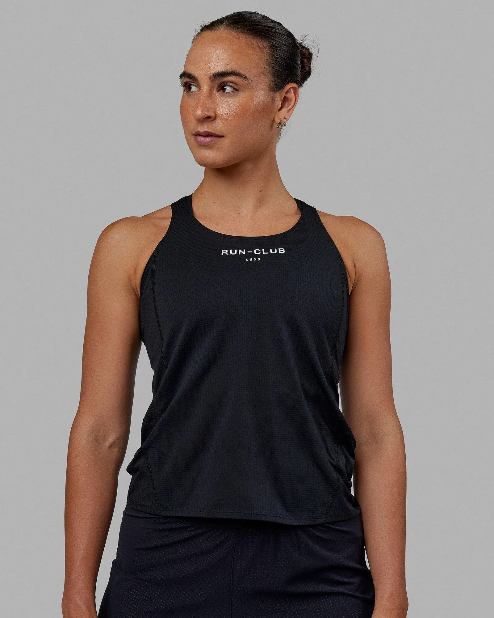 Run Club Performance Tank - Black-White sold by LSKD