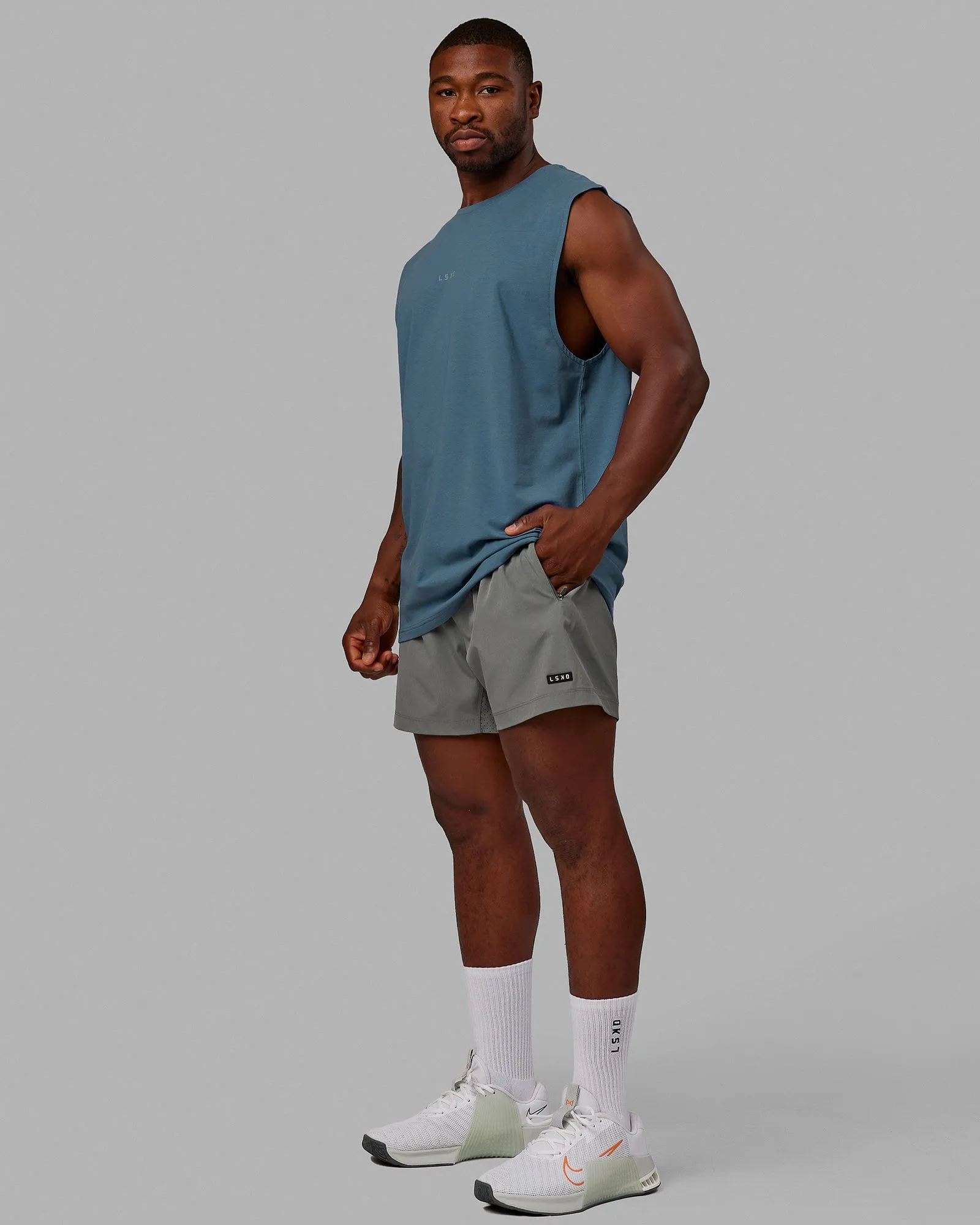 Base FLXCotton Tank - Elemental Blue sold by LSKD