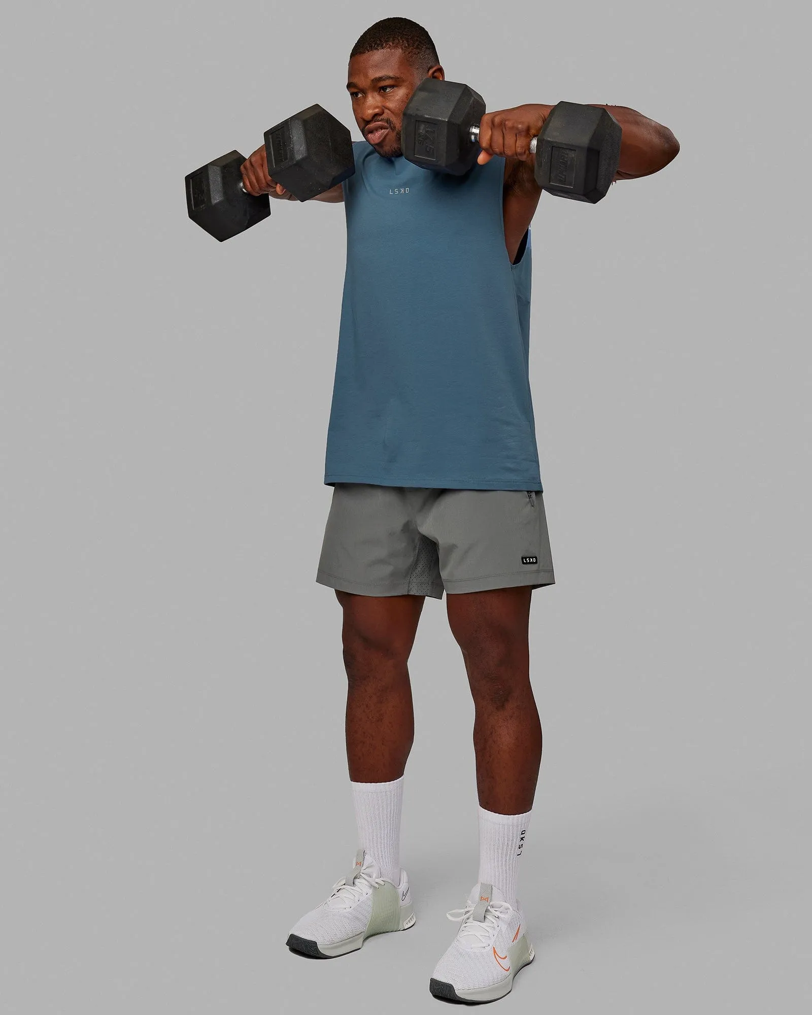 Base FLXCotton Tank - Elemental Blue sold by LSKD product image thumbnail 3