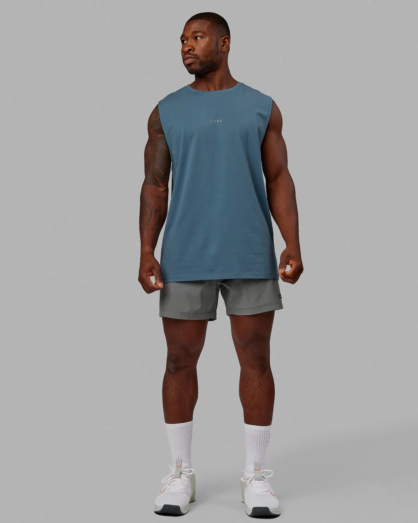 Base FLXCotton Tank - Elemental Blue sold by LSKD product image thumbnail 5