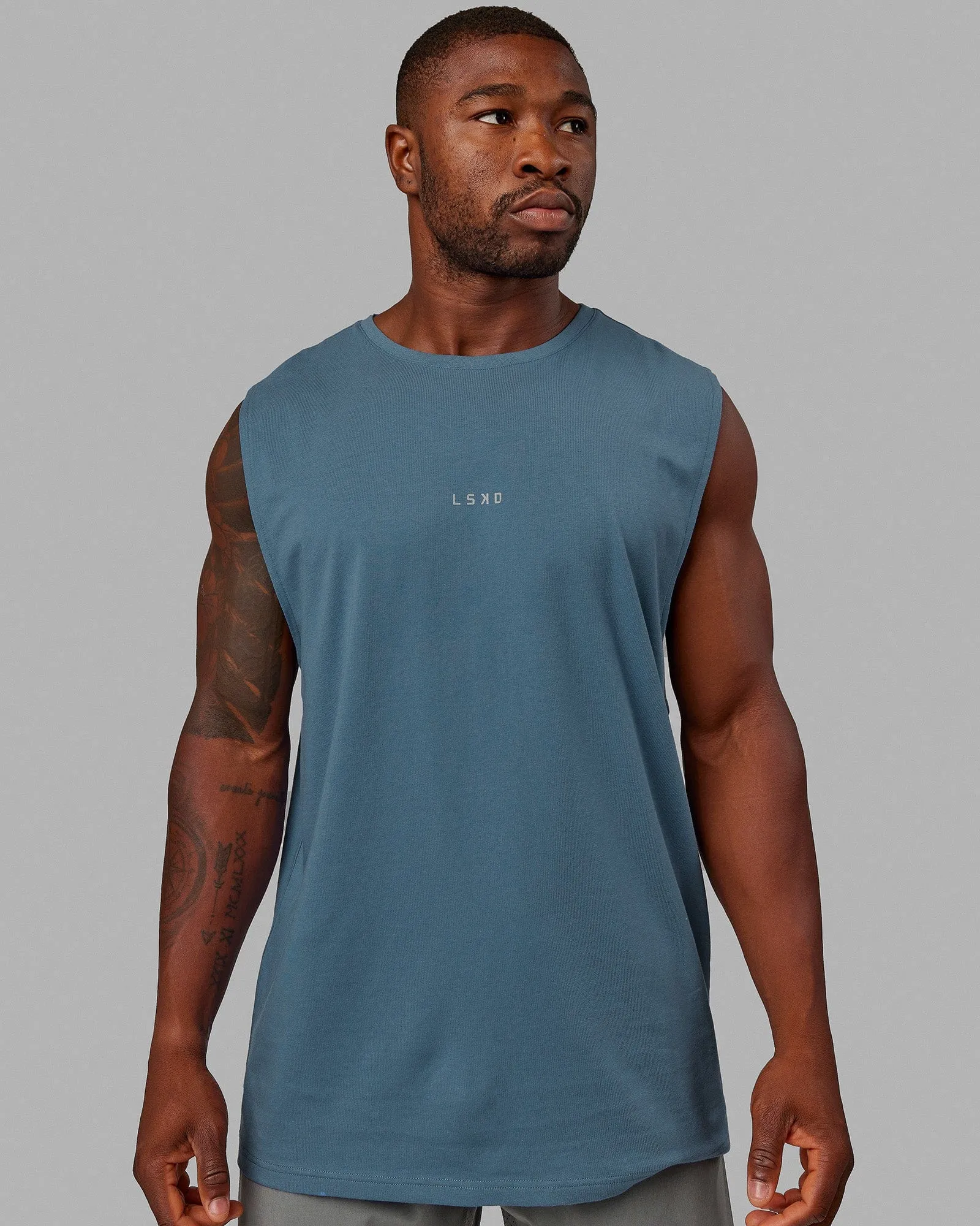 Base FLXCotton Tank - Elemental Blue sold by LSKD product image thumbnail 2