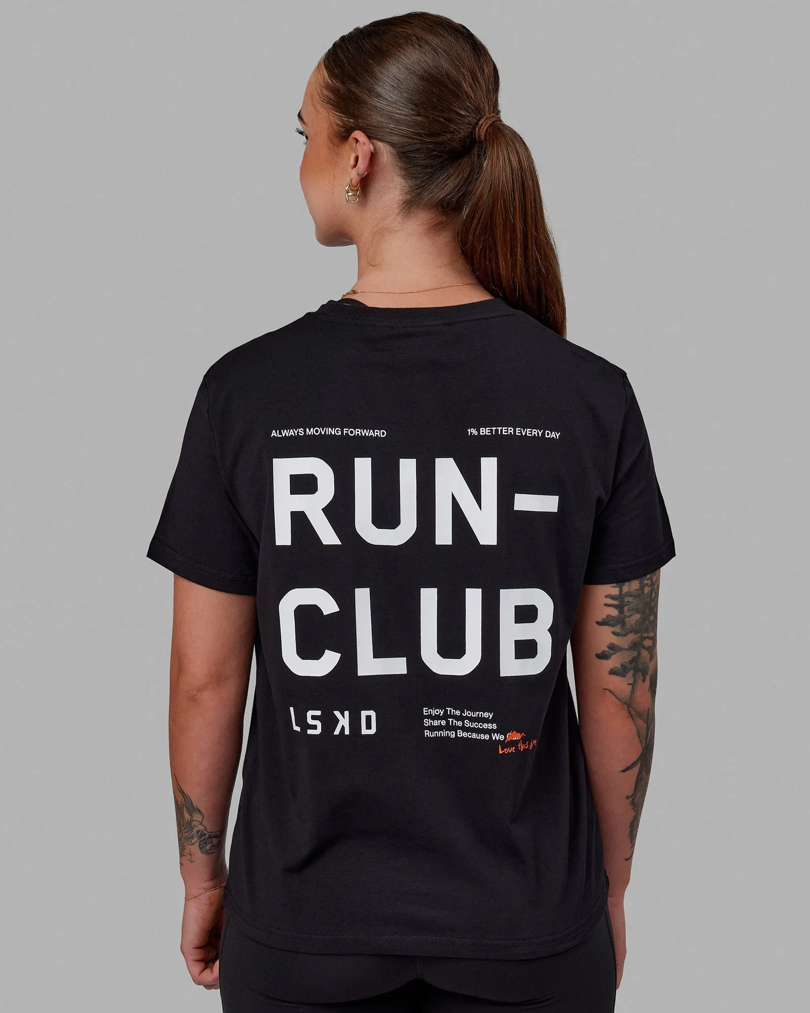 Love The Run FLXCotton Tee - Black-White sold by LSKD