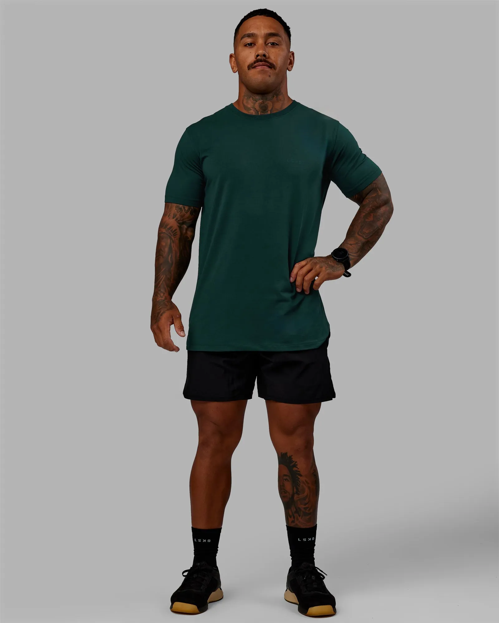 Deluxe PimaFLX Tee - Dark Moss sold by LSKD product image thumbnail 5