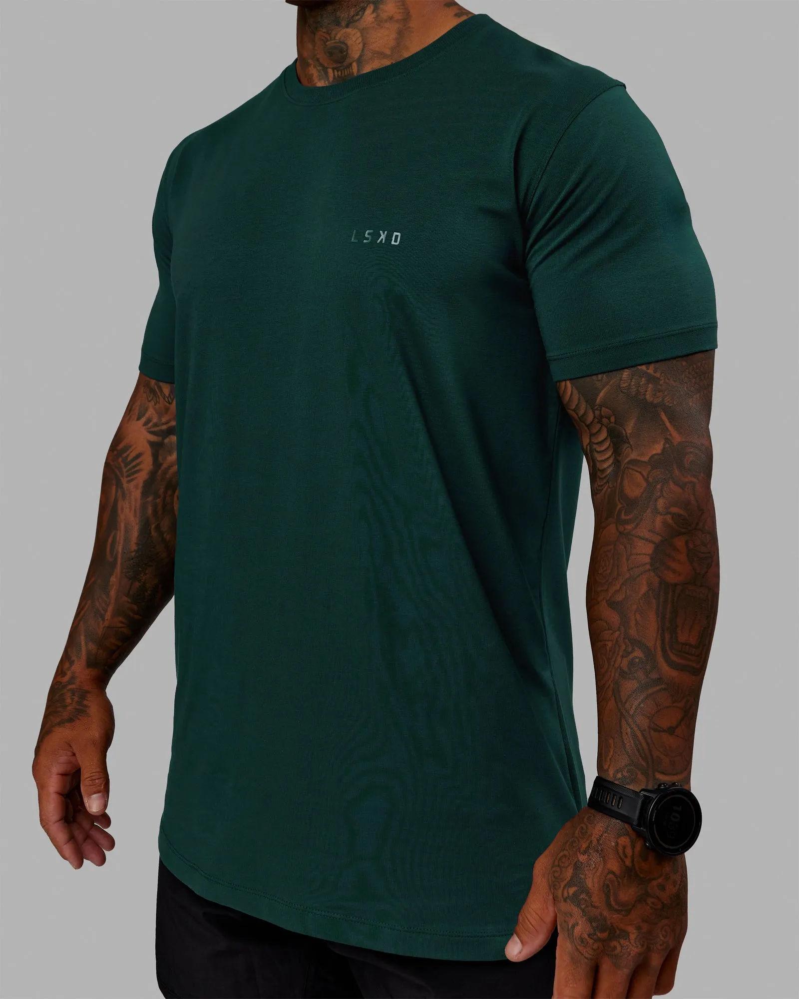 Deluxe PimaFLX Tee - Dark Moss sold by LSKD product image thumbnail 3