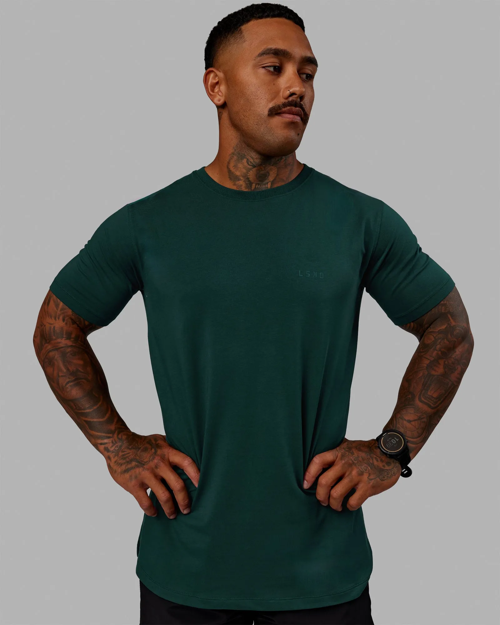 Deluxe PimaFLX Tee - Dark Moss sold by LSKD