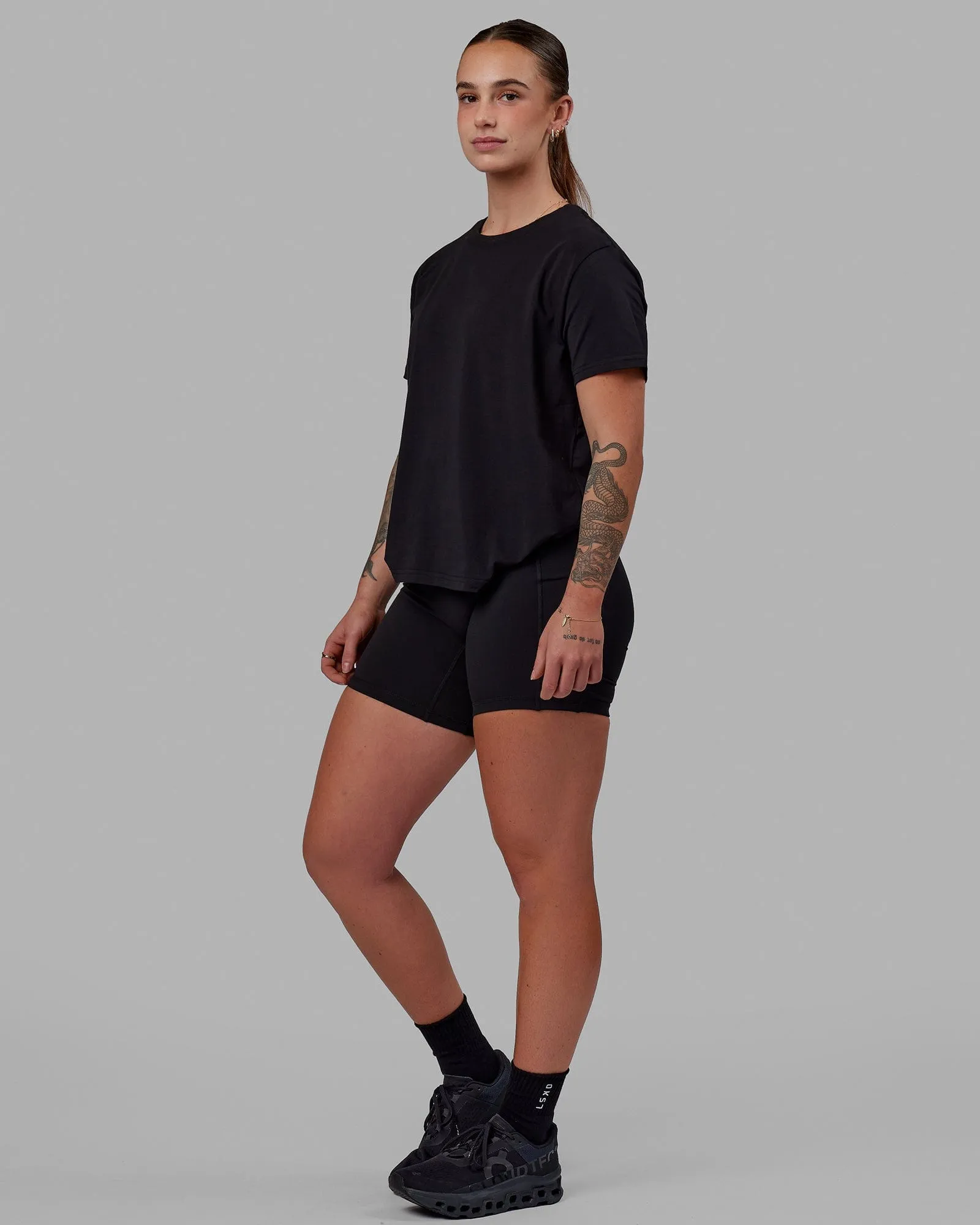 Love The Run FLXCotton Tee - Black-White sold by LSKD product image thumbnail 4