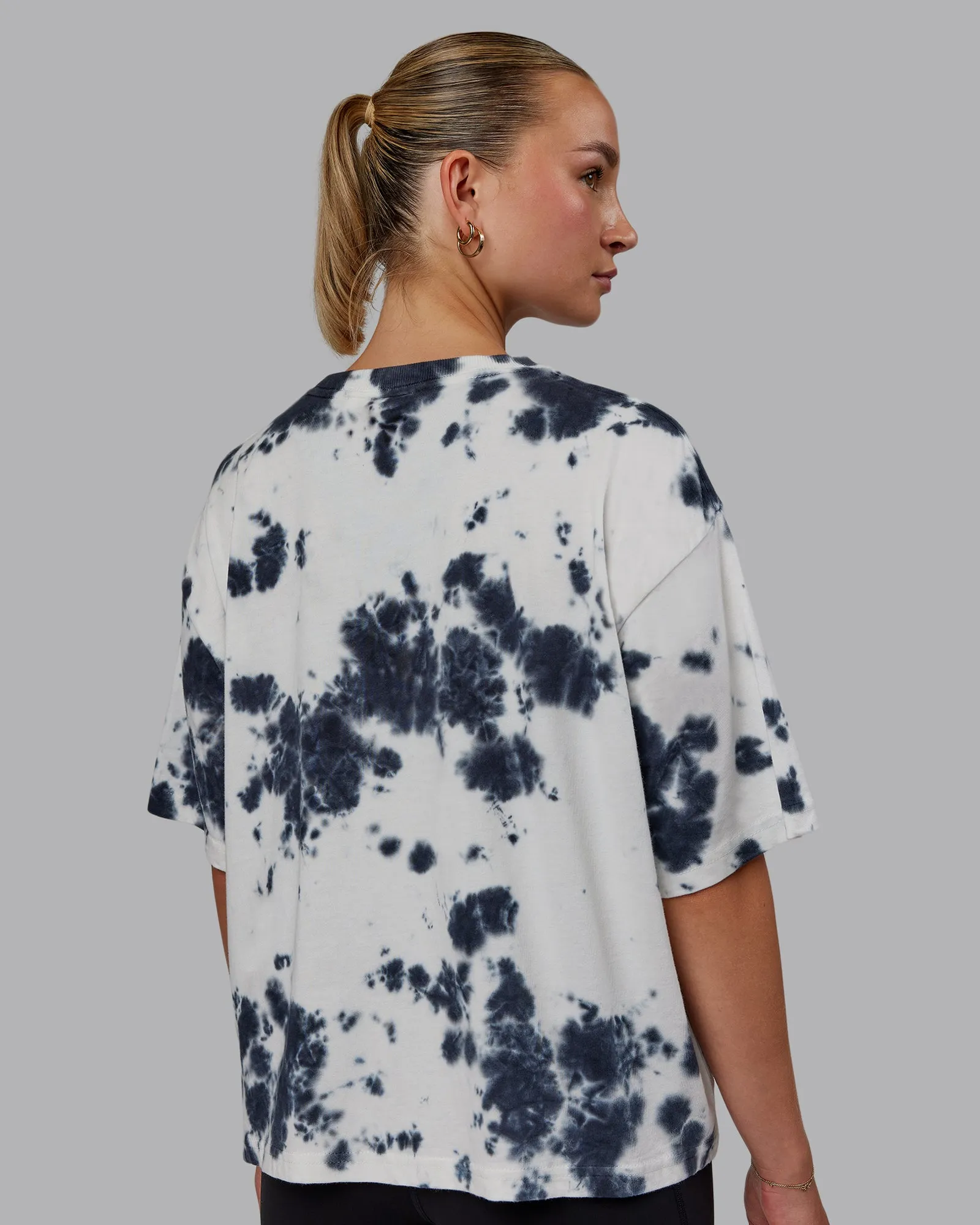 1% Better Heavyweight Cropped Tee - White-Black-Tiedye sold by LSKD product image thumbnail 3