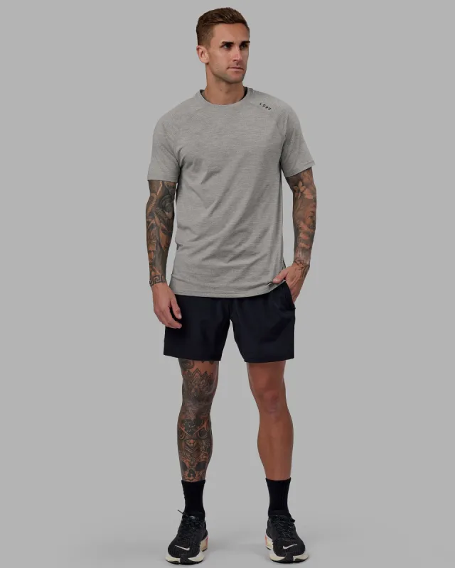 Perform VapourFLX Tee - Lt Grey Marl sold by LSKD