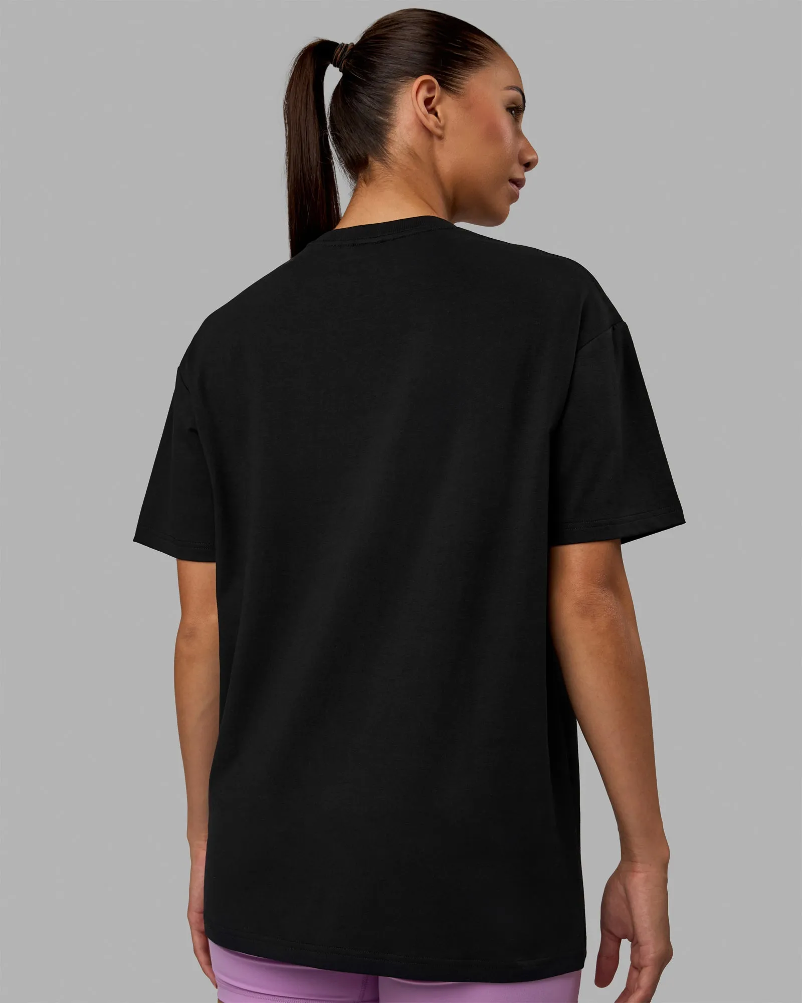Unisex Enjoy The Journey FLXCotton Tee Oversize - Black-Light Violet sold by LSKD product image thumbnail 4