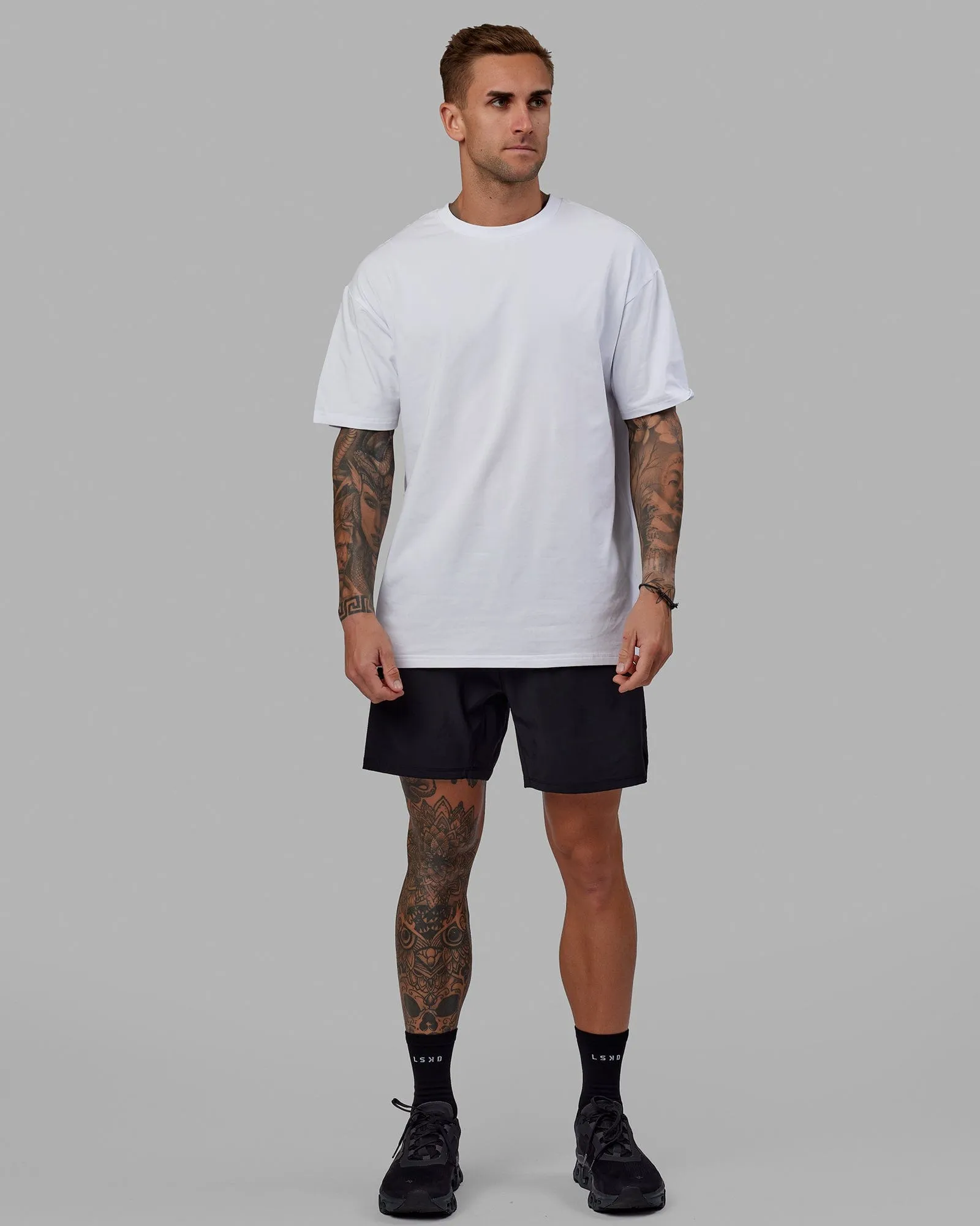 Love The Run FLXCotton Tee Oversize - White-Black sold by LSKD product image thumbnail 5