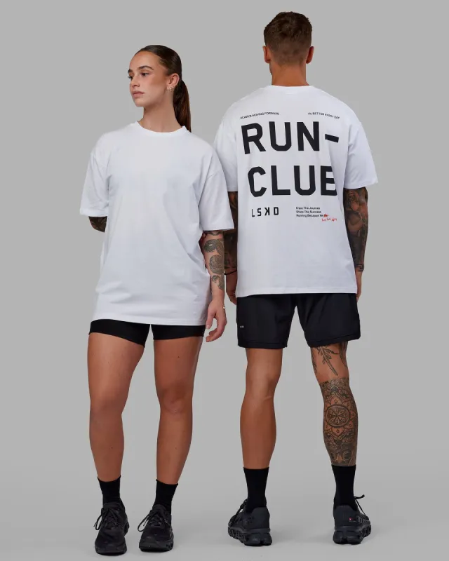 Love The Run FLXCotton Tee Oversize - White-Black sold by LSKD