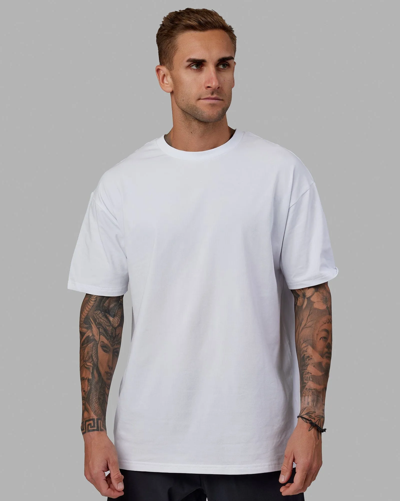 Love The Run FLXCotton Tee Oversize - White-Black sold by LSKD product image thumbnail 2