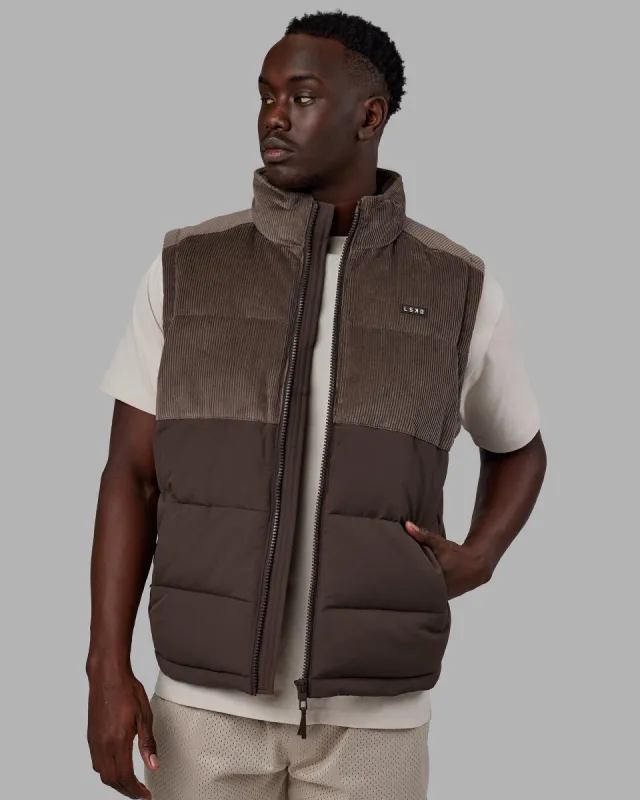 Classic Cord Puffer Vest - Walnut-Acorn sold by LSKD
