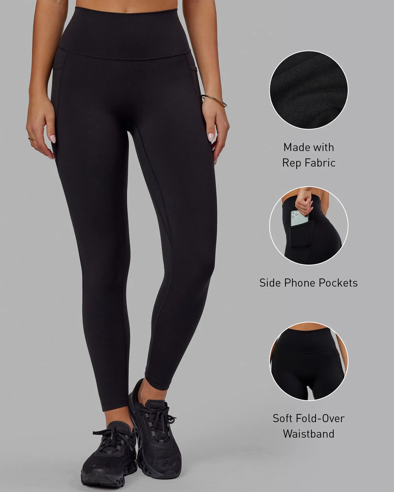 Fusion Full Length Tight - Black-Black sold by LSKD product image thumbnail 2