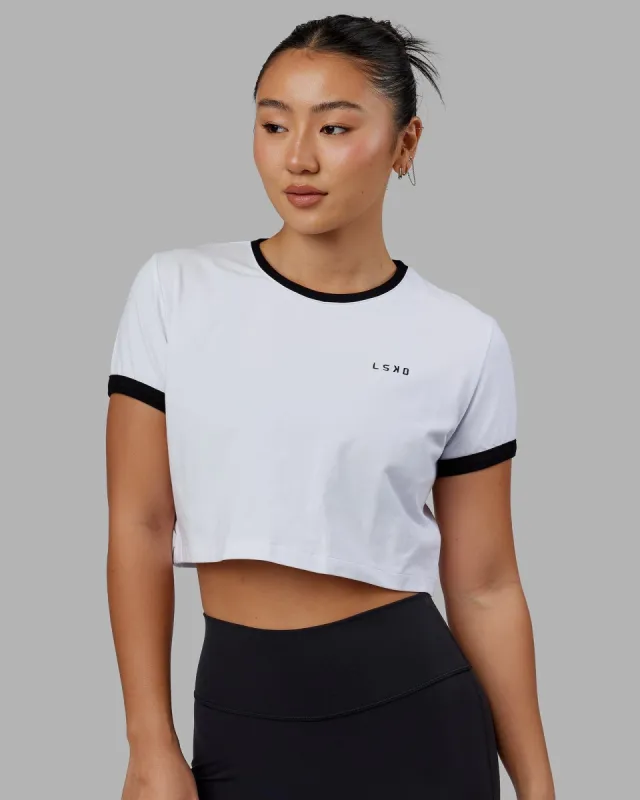Excel Ringer Tee - White-Black sold by LSKD