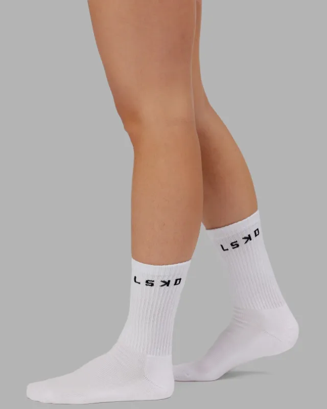 Daily Crew Socks Mens - White sold by LSKD