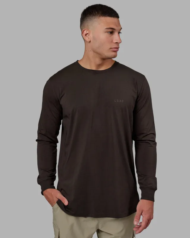 Deluxe PimaFLX LS Tee - Dark Walnut made by LSKD