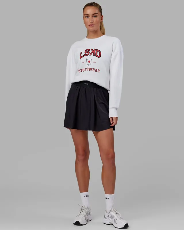 Sports Dept. Cropped Sweater - White sold by LSKD