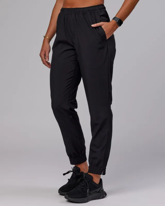 Warm Up Zip Cuff Performance Joggers - Black sold by LSKD
