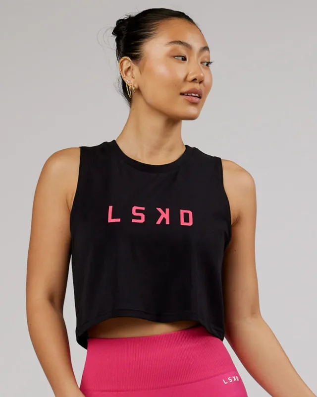 Agile FLXCotton Tank - Black-Boysenberry sold by LSKD