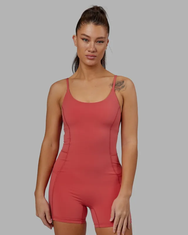 Helix Active Bodysuit - Mineral Red made by LSKD