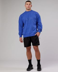 Unisex Off Duty Sweater Oversize - Power-Cobalt sold by LSKD