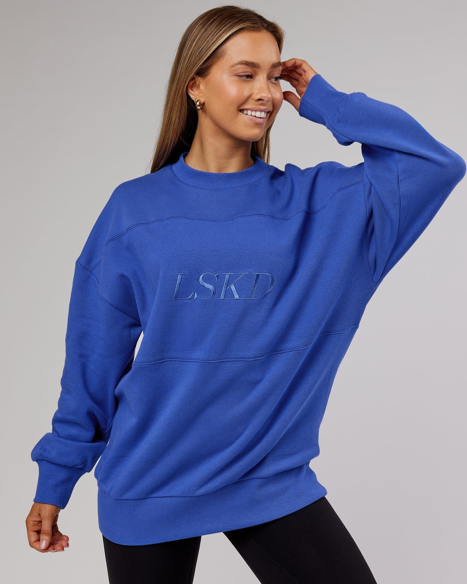 Unisex Off Duty Sweater Oversize - Power-Cobalt sold by LSKD product image thumbnail 5
