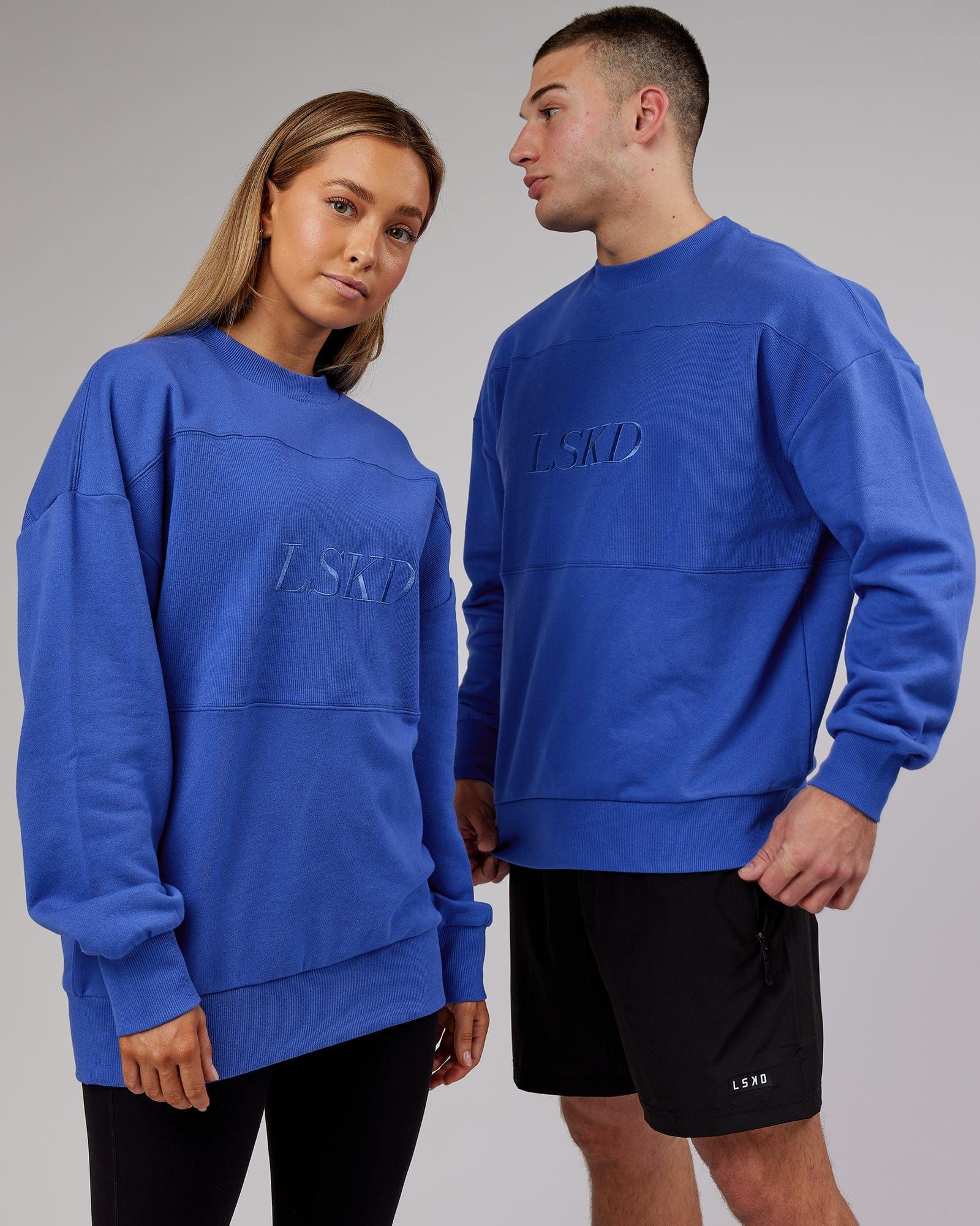 Unisex Off Duty Sweater Oversize - Power-Cobalt sold by LSKD