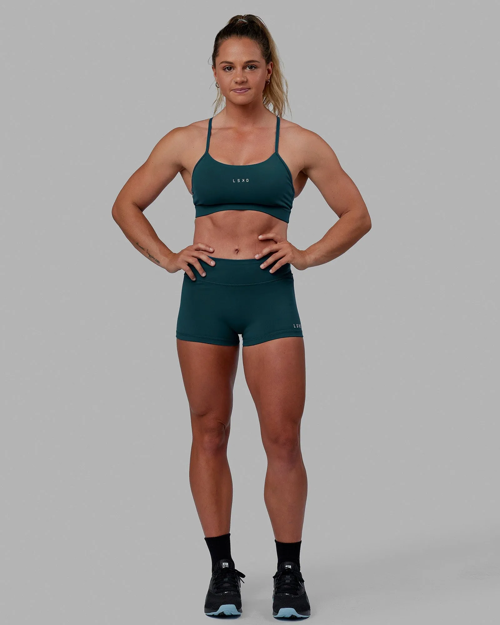Lift Sports Bra - Tidal Teal sold by LSKD product image thumbnail 5
