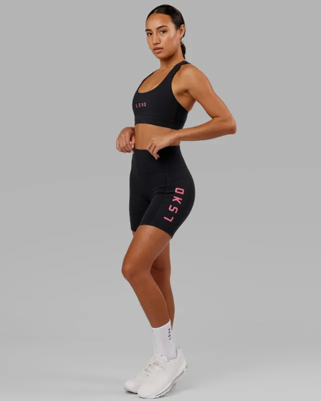 Rep Mid Short Tights - Black-Flamingo sold by LSKD