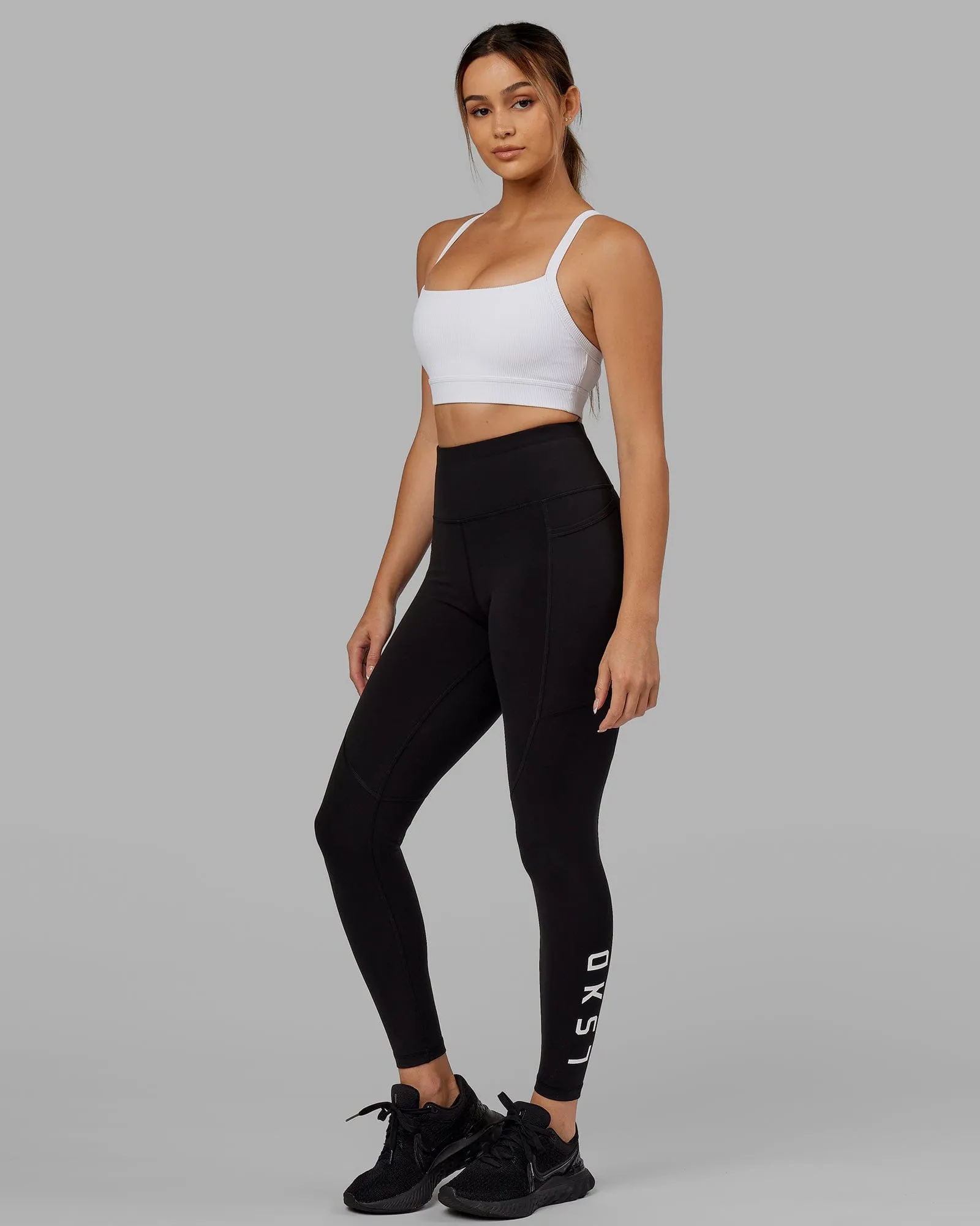 Momentum Ribbed Sports Bra - White sold by LSKD product image thumbnail 3