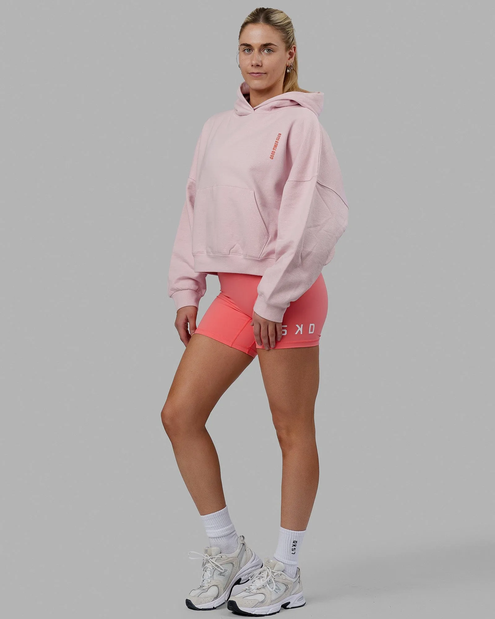 Good Times Global Heavyweight Hoodie - Marshmallow-Orange sold by LSKD product image thumbnail 3