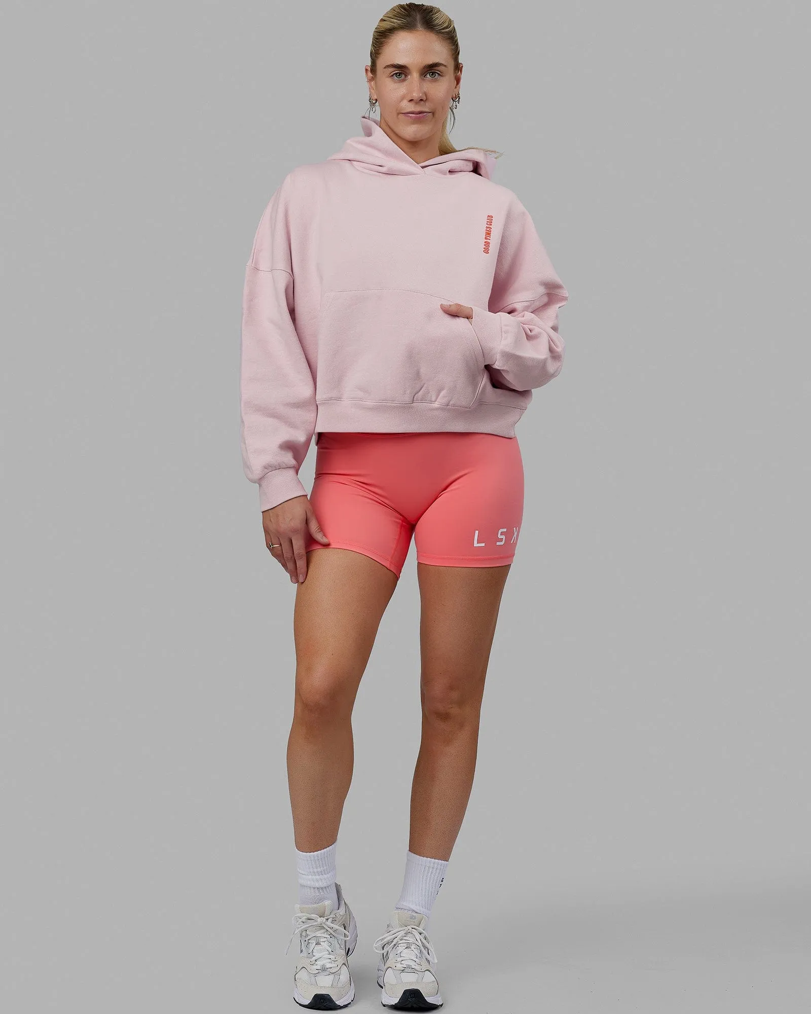 Good Times Global Heavyweight Hoodie - Marshmallow-Orange sold by LSKD product image thumbnail 5