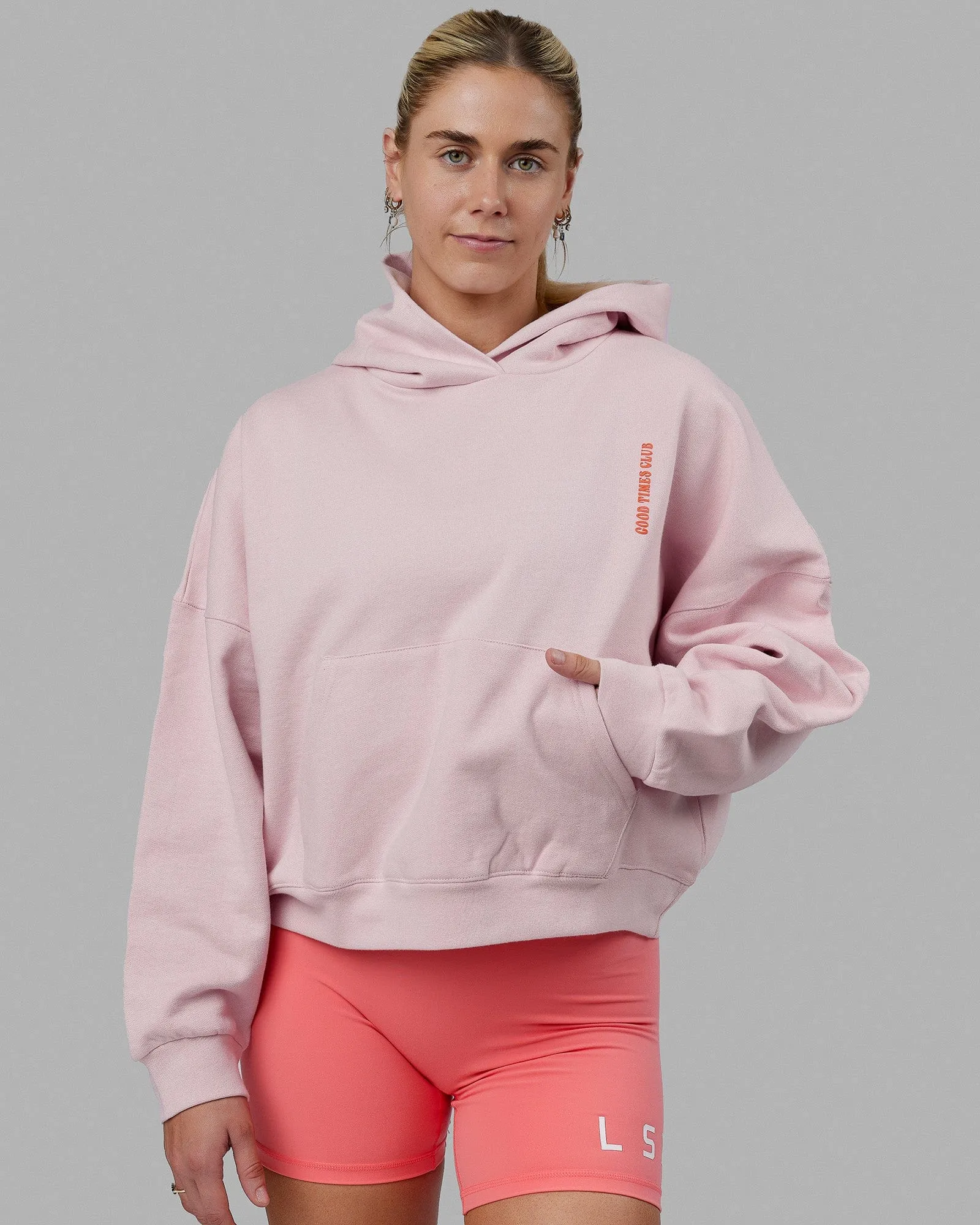 Good Times Global Heavyweight Hoodie - Marshmallow-Orange sold by LSKD product image thumbnail 2