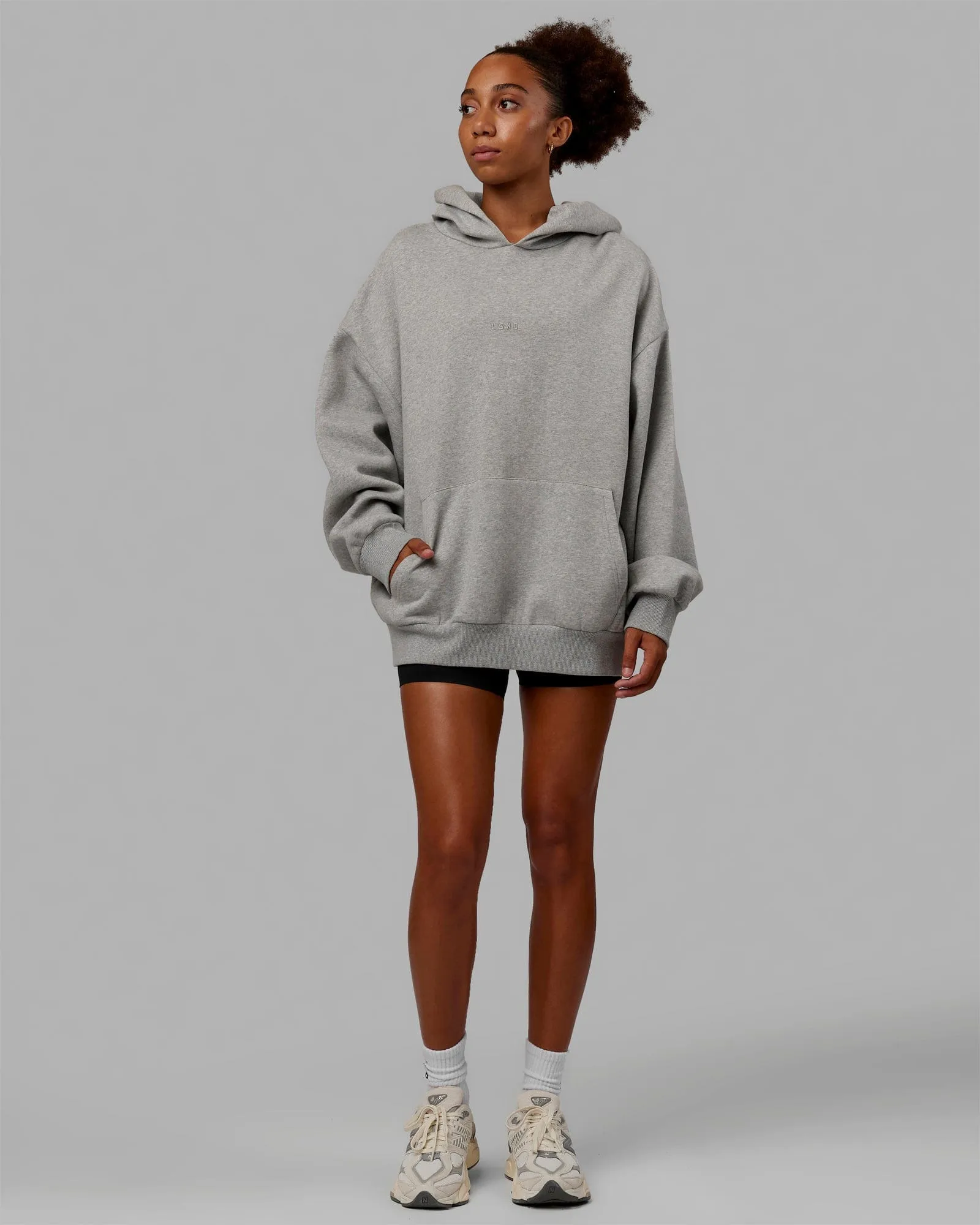MVP Oversized Hoodie - Lt Grey Marl sold by LSKD product image thumbnail 3