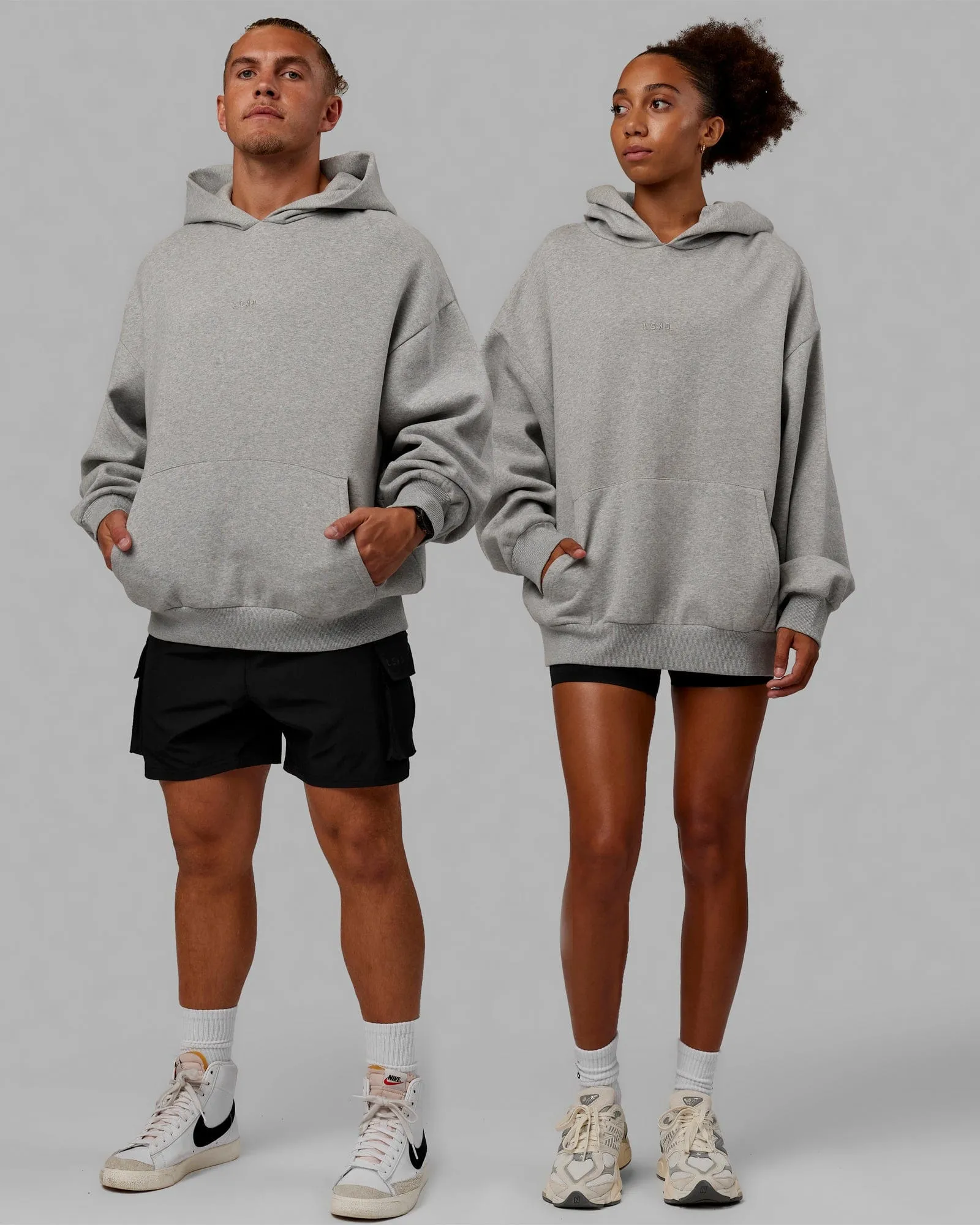 MVP Oversized Hoodie - Lt Grey Marl sold by LSKD product image thumbnail 2