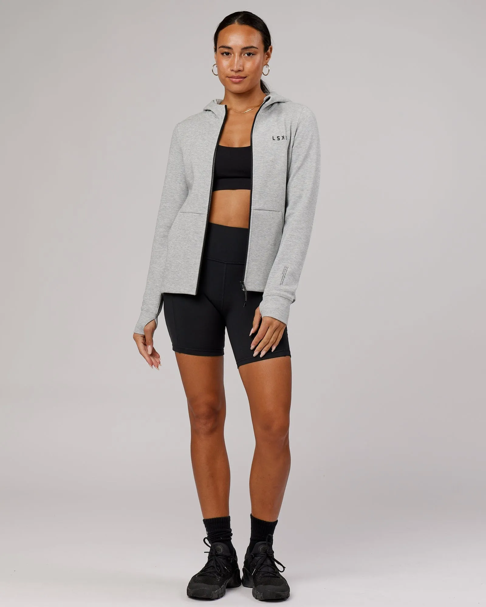 Athlete ForgedFleece Zip Through Hoodie - Lt Grey Marl sold by LSKD product image thumbnail 3