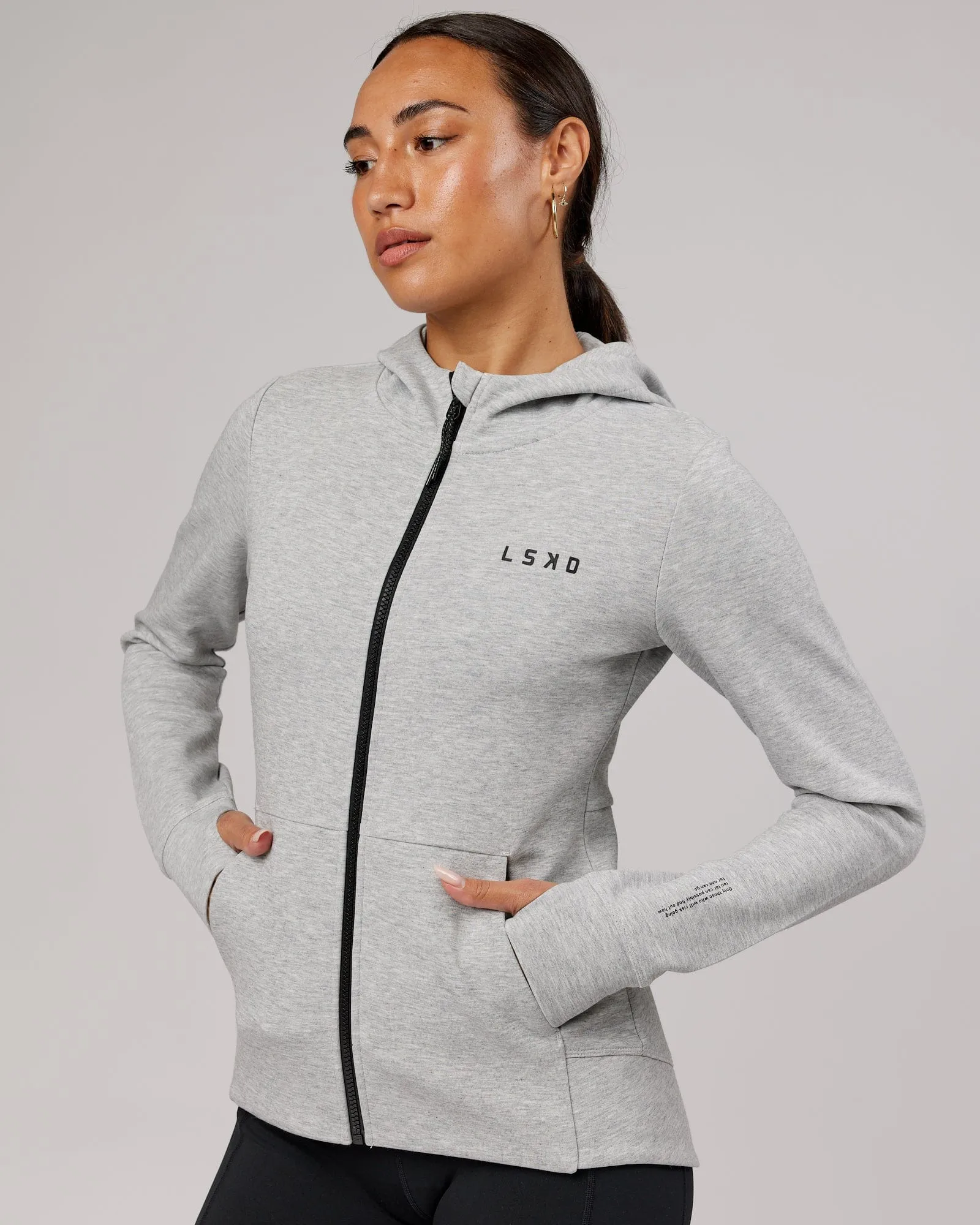 Athlete ForgedFleece Zip Through Hoodie - Lt Grey Marl sold by LSKD