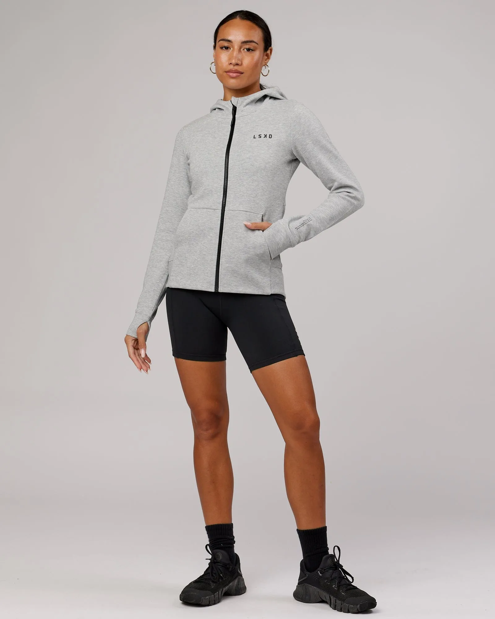 Athlete ForgedFleece Zip Through Hoodie - Lt Grey Marl sold by LSKD product image thumbnail 2