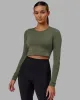 Ultra Soft Seamless Long Sleeve Top - Olive Fade sold by LSKD
