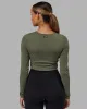 Ultra Soft Seamless Long Sleeve Top - Olive Fade sold by LSKD