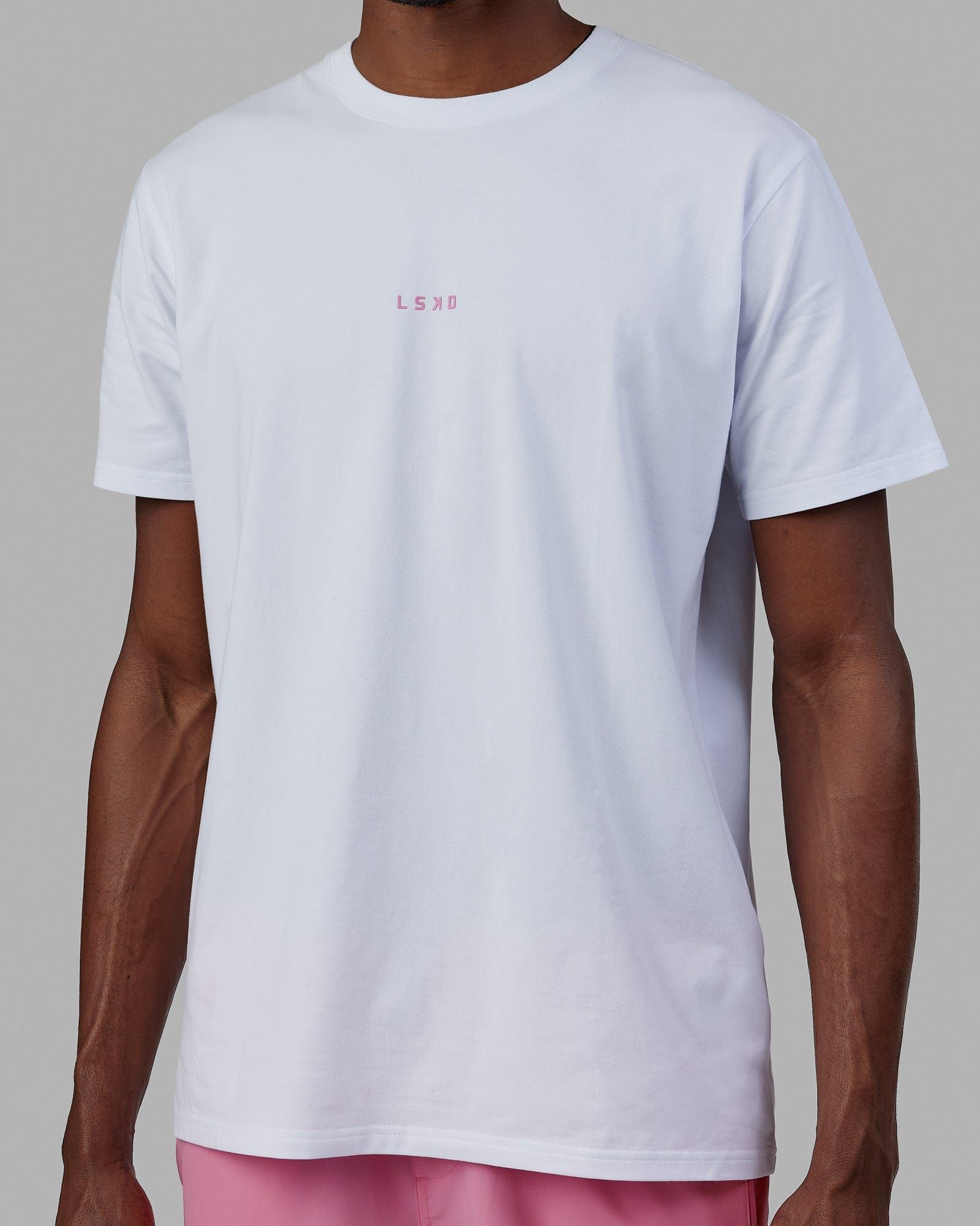 Base FLXCotton Tee - White-Pink Rose sold by LSKD product image thumbnail 5