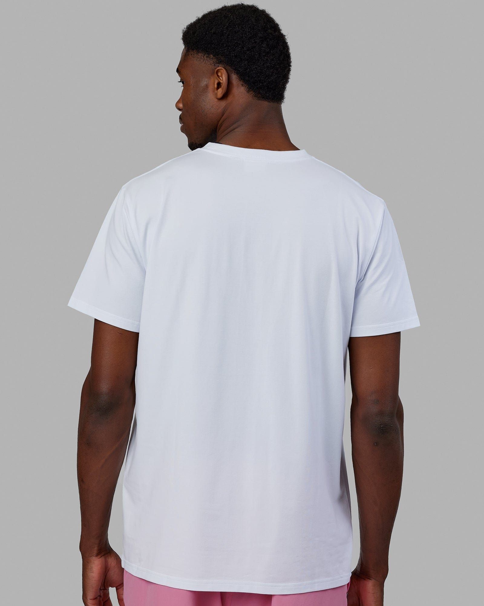 Base FLXCotton Tee - White-Pink Rose sold by LSKD product image thumbnail 3