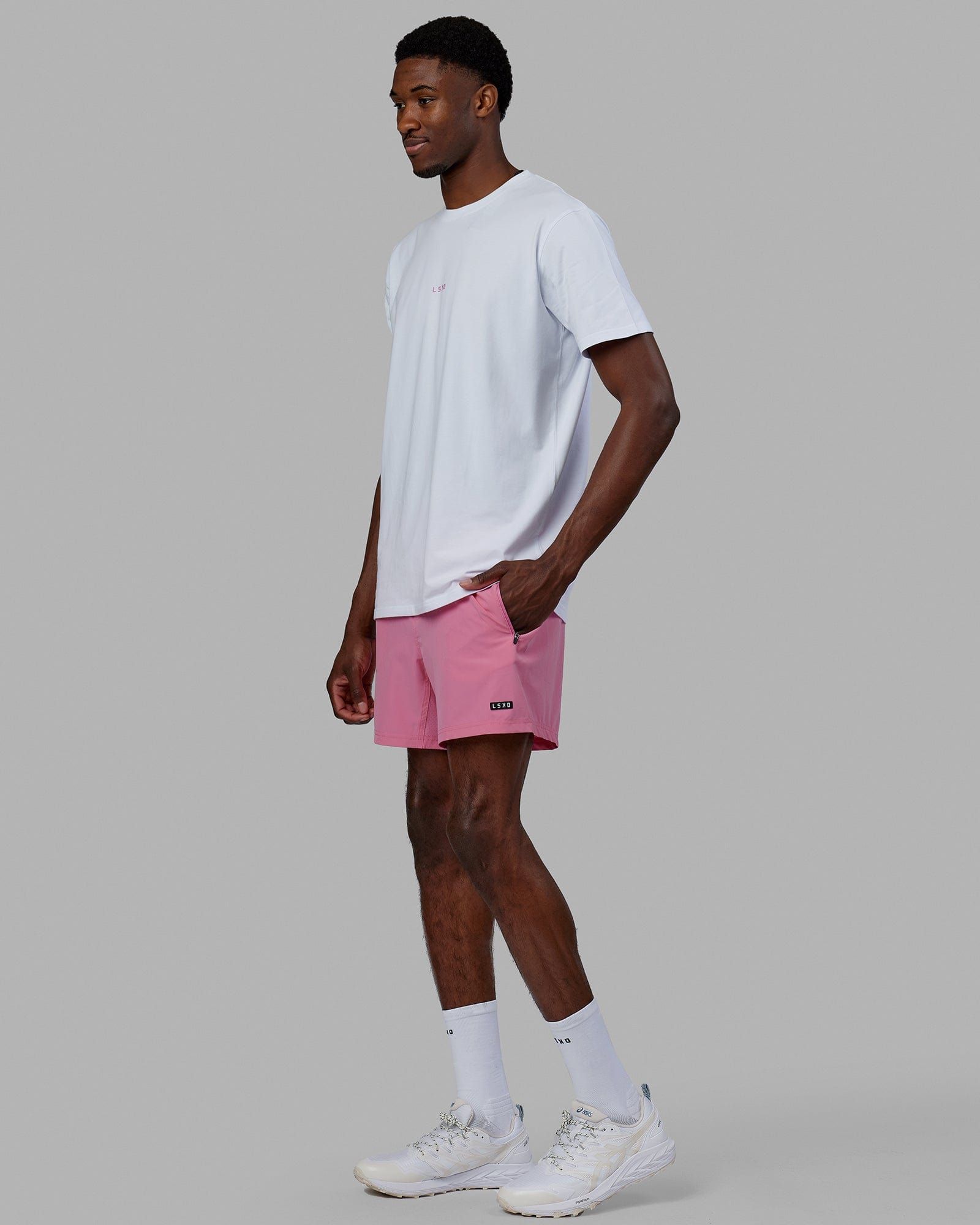 Base FLXCotton Tee - White-Pink Rose sold by LSKD product image thumbnail 2