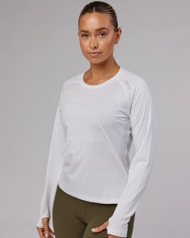 Perform VapourFLX LS Tee - White Marl sold by LSKD